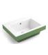 Colavene Alaqua two-tone one-hole wall-mounted washbasin