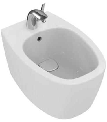 Bidet suspendu monotrou Ideal Standard collection Dea art.T5098 en céramique avec finition blanche mate. Le bidet est équipé de