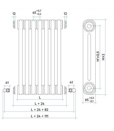 RADIAT.TESI 665/2 EL.40 BLANC