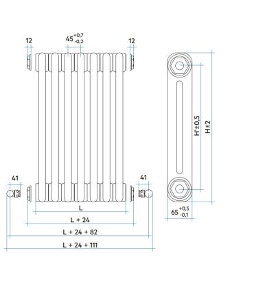 RADIAT.TESI 765/2 EL.40 BLANC