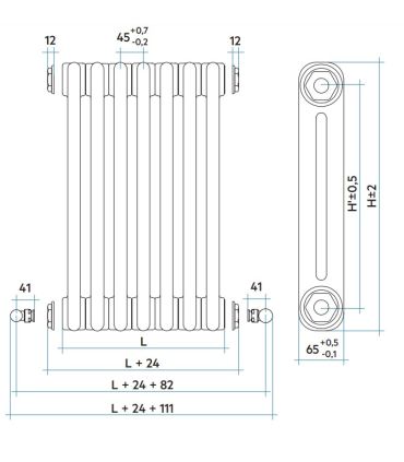 RADIAT.TESI 885/2 EL.40 WHITE