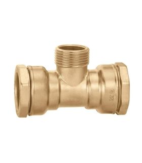 Connection tee 3/4'' M x 1/2'' F DECA Caleffi, for polyethylene pipes