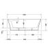 Freestanding bathtub Duravit Cape Cod 185x88