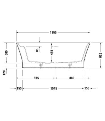 Freestanding bathtub Duravit Cape Cod 185x88