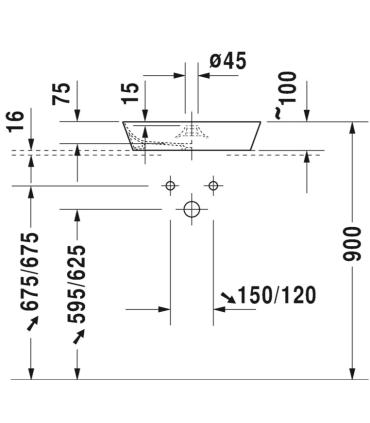 Lavabo da appoggio Duravit Cape Code 232848