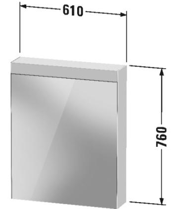 Miroir de conteneur Duravit Bonne version gauche