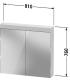 Meuble miroir Duravit Best version 2 portes