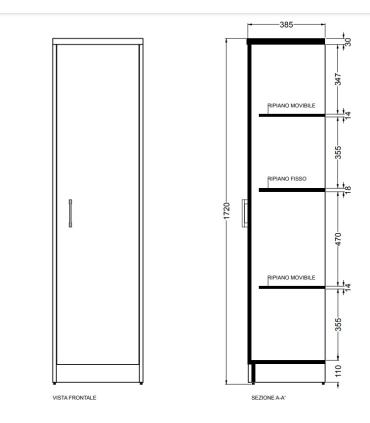 Floor column Colavene Domestica left