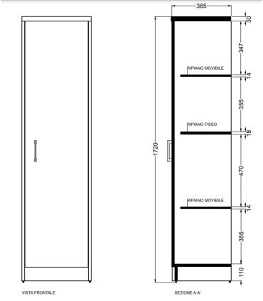 Floor column Colavene Domestica dx