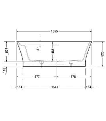 Baignoire balnéo autoportante Duravit Cape Cod 760330