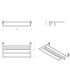 Porte-serviettes hôtel Cosmic Kubic Cool 335110 chrome 60cm