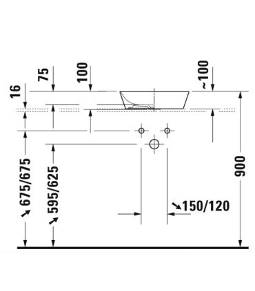 Lavabo da appoggio Duravit Cape Code 232840