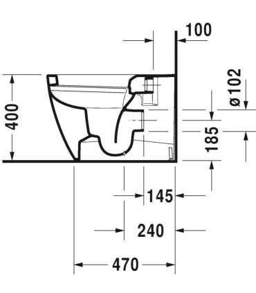 Duravit ME by Starck -Toilet and bidet flush with the floor