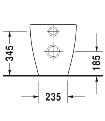 Duravit ME by Starck -Toilet and bidet flush with the floor