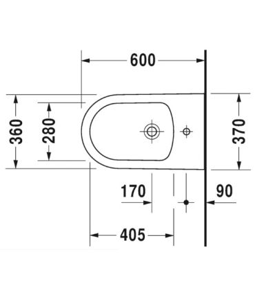 Wc e bidet a pavimento filo parete Duravit ME by Starck