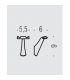 Clothes hook Colombo collection land cd67 chrome 5,5x9 cm