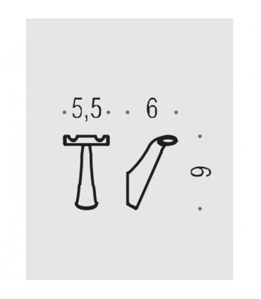 Clothes hook Colombo collection land cd67 chrome 5,5x9 cm