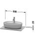 Mobile a 2 cassetti Duravit Luv con lavabo, top e specchio