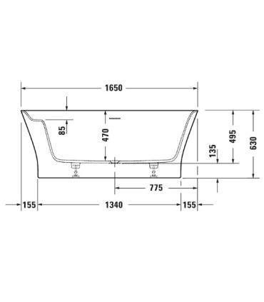 Baignoire îlot Duravit Cape Cod 185x88