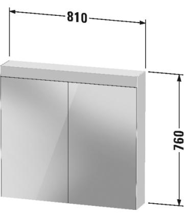 Miroir conteneur Duravit Better version 2 portes