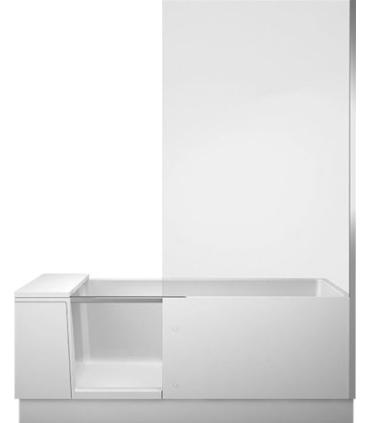 Bathtub with door and box Duravit 700455 right for niche