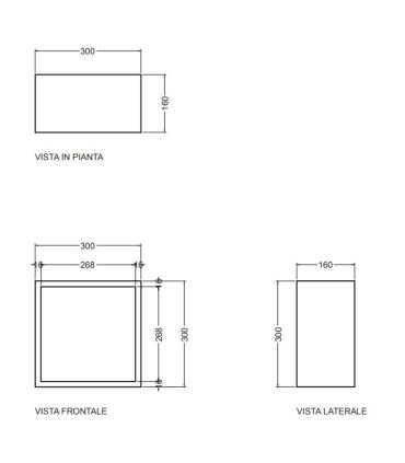 Pensile Colavene Cubo 30x16 h 30 laccato bianco