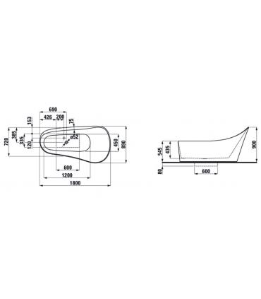 Laufen Palomba freestanding bathtub 245802