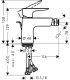 Bidet mixer single hole with drain collection Talis E Hansgrohe