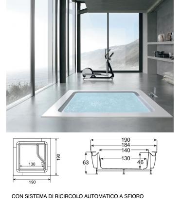 Hot tub  Bolla white chrome nozzles with frame and automatic recirculation