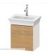 Duravit wall-hung vanity unit, White Tulip 4240L series, with door in Natural Oak