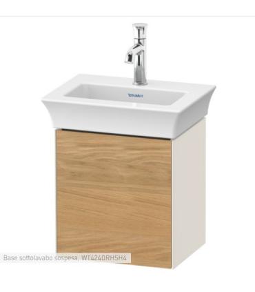 Duravit wall-hung vanity unit, White Tulip 4240L series, with door in Natural Oak