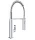 Sink mixer with spring and hand shower 2 jets, Grohe, Eurocube