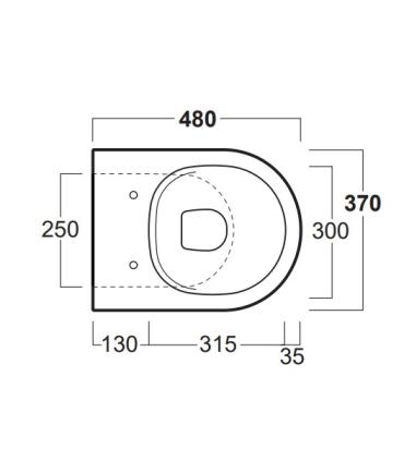 WC suspendu Simas Vignoni VI28 compact XS