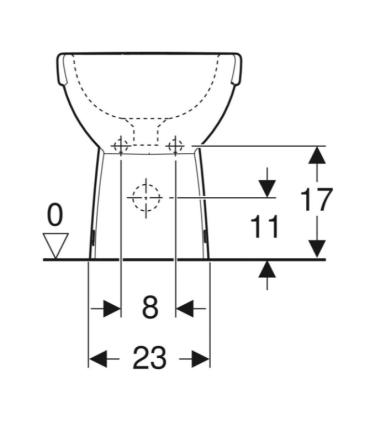 Compact Geberit Selnova floor standing bidet