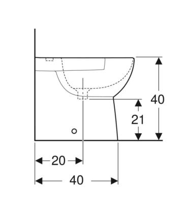 Bidet au sol compact Geberit Selnova