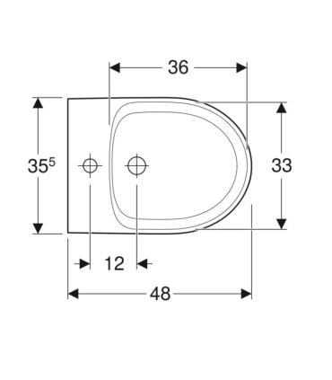 Bidet suspendu compact Geberit Selnova