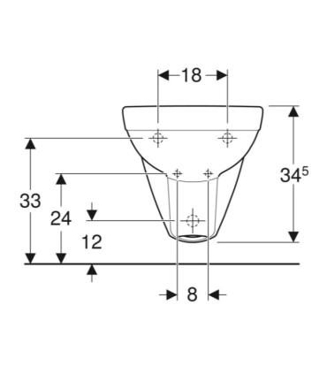 Bidet suspendu compact Geberit Selnova