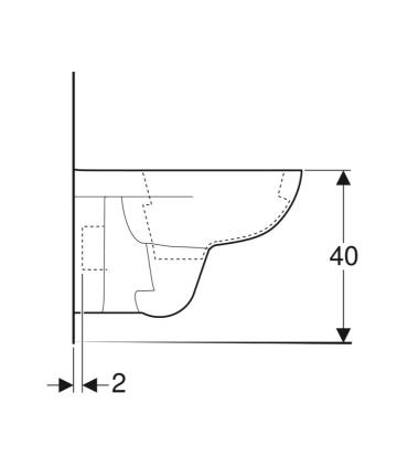 Geberit wall hung toilet Selnova series