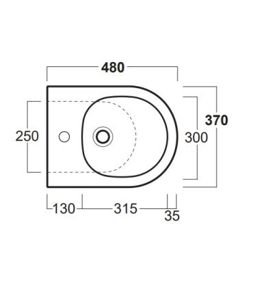 Bidet sospeso XS compatto Simas Vignoni VI29