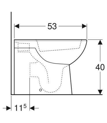 Geberit Selnova back to wall floor standing toilet