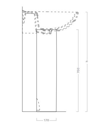 Column for Pozzi Ginori Selnova 3 washbasin