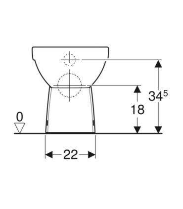 Geberit compact back to wall floor standing toilet, Selnova series