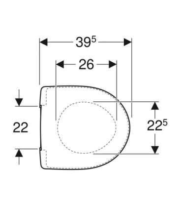 Geberit Selnova toilet seat for compact toilet