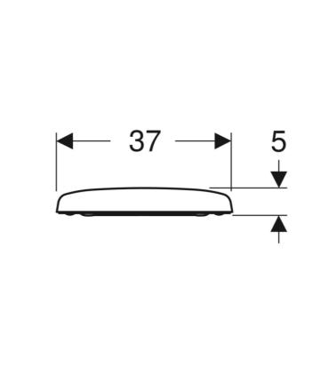 Geberit Selnova toilet seat for compact toilet