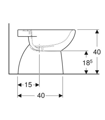 Bidet monotrou au sol Geberit Selnova