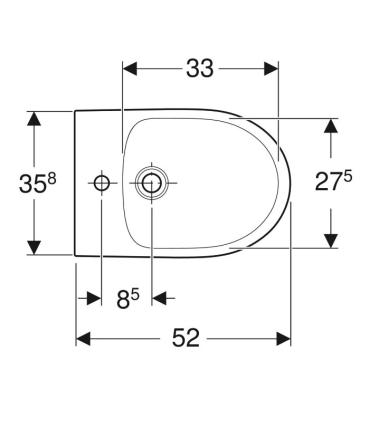 Bidet monotrou au sol Geberit Selnova