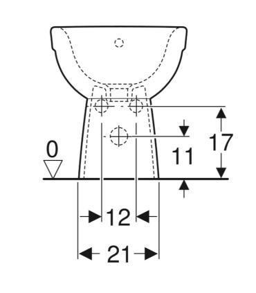 Bidet monotrou au sol Geberit Selnova