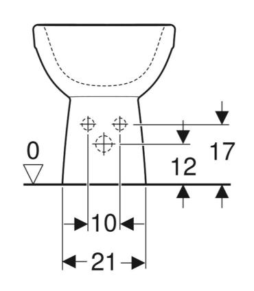 Geberit Selnova back to wall floor mounted bidet, one hole