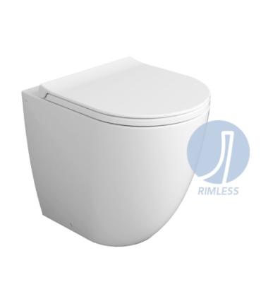 Wc a pavimento compatto rimless Simas Vignoni filo parete VI26