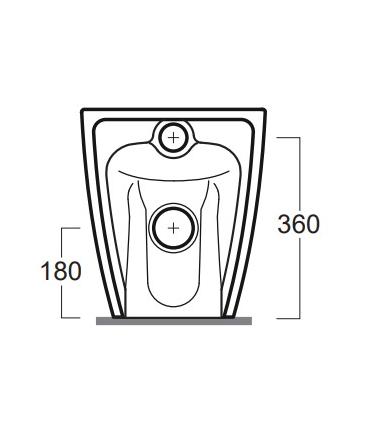 Simas Vignoni back to wall compact rimless floorstanding toilet VI26